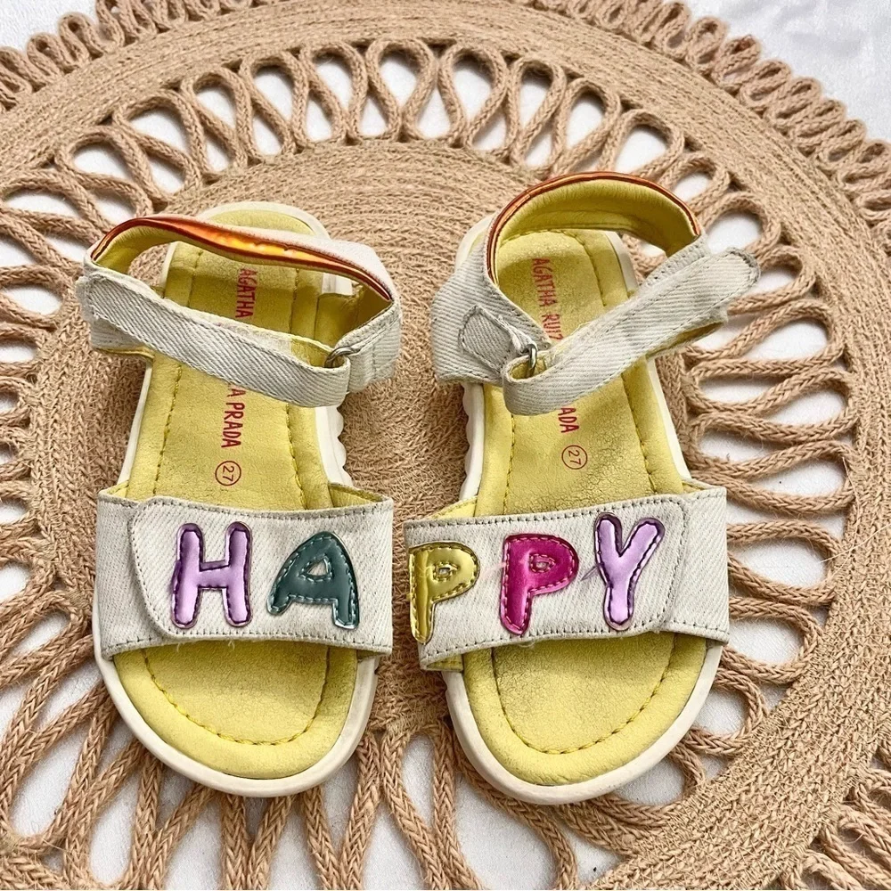 Agatha Ruiz de la Prada Happy Colorful Kids Sandals Size EU 27